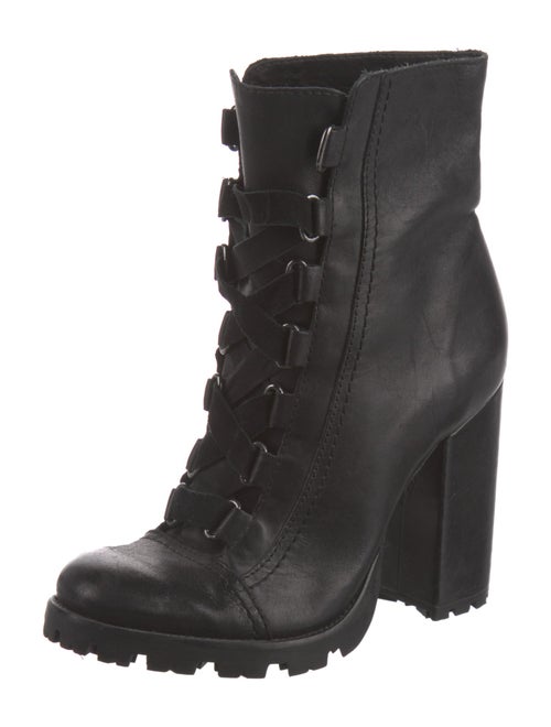 Schutz Leather Lace-Up Boots