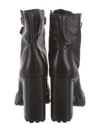 Schutz Leather Lace-Up Boots