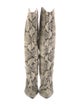 Schutz Leather Animal Print Boots