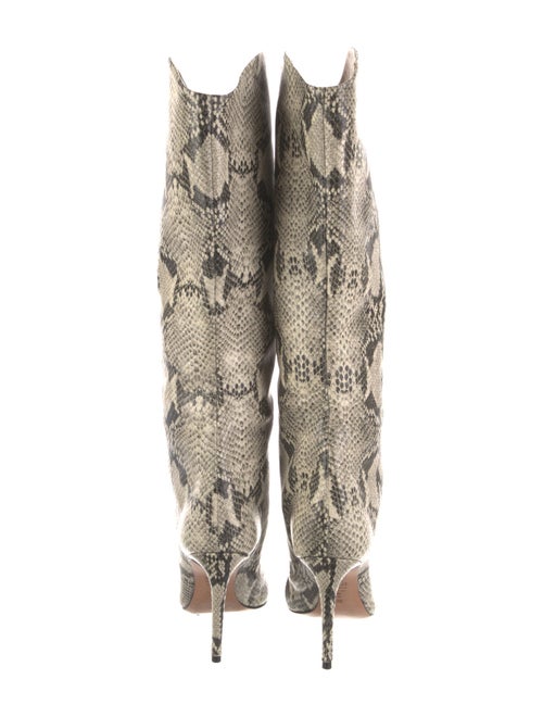 Schutz Leather Animal Print Boots