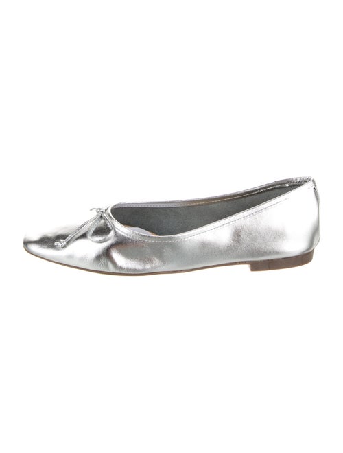 Schutz Leather Bow Accents Ballet Flats