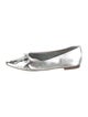 Schutz Leather Bow Accents Ballet Flats