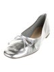 Schutz Leather Bow Accents Ballet Flats