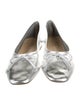 Schutz Leather Bow Accents Ballet Flats