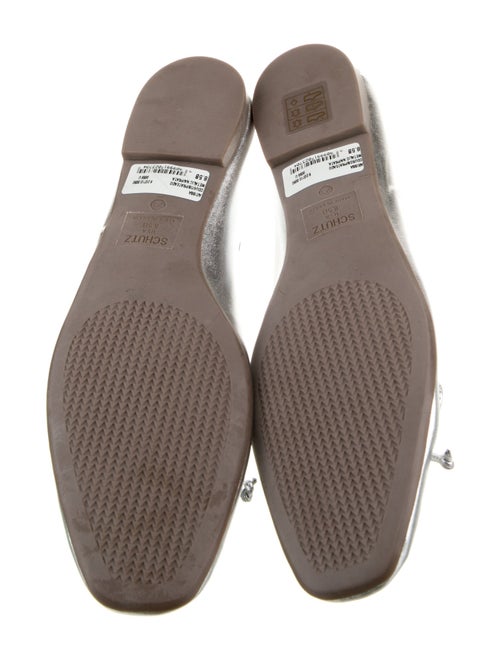 Schutz Leather Bow Accents Ballet Flats