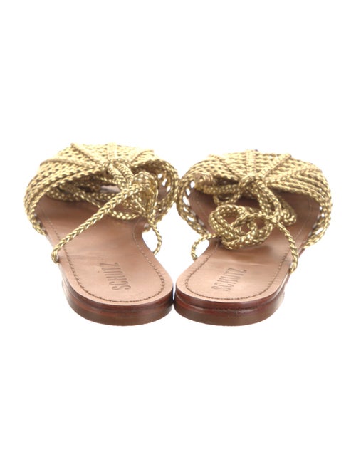 Schutz Leather Animal Print Gladiator Sandals