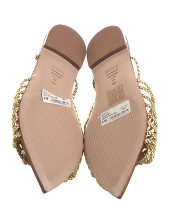 Schutz Leather Animal Print Gladiator Sandals