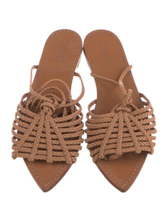 Schutz Leather Gladiator Sandals