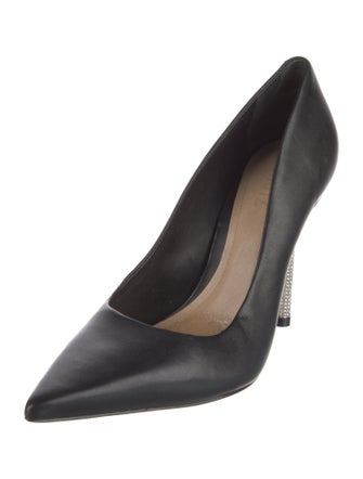 Schutz Leather Studded Accents Pumps