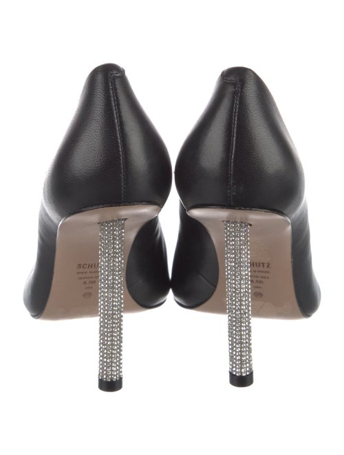 Schutz Leather Studded Accents Pumps