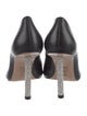 Schutz Leather Studded Accents Pumps