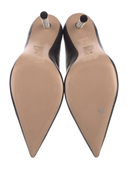 Schutz Leather Studded Accents Pumps