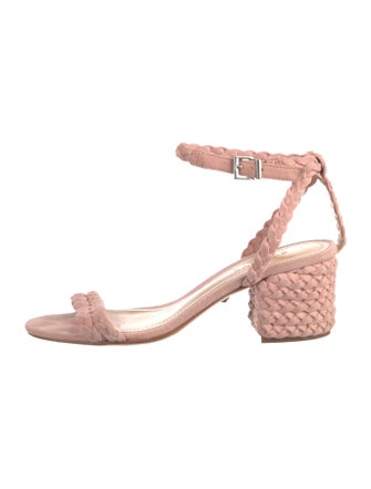 Schutz Suede Braided Accents Sandals