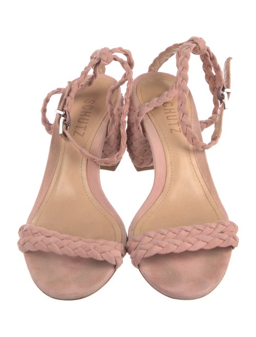 Schutz Suede Braided Accents Sandals
