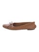 Schutz Leather Bow Accents Ballet Flats