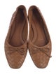 Schutz Leather Bow Accents Ballet Flats