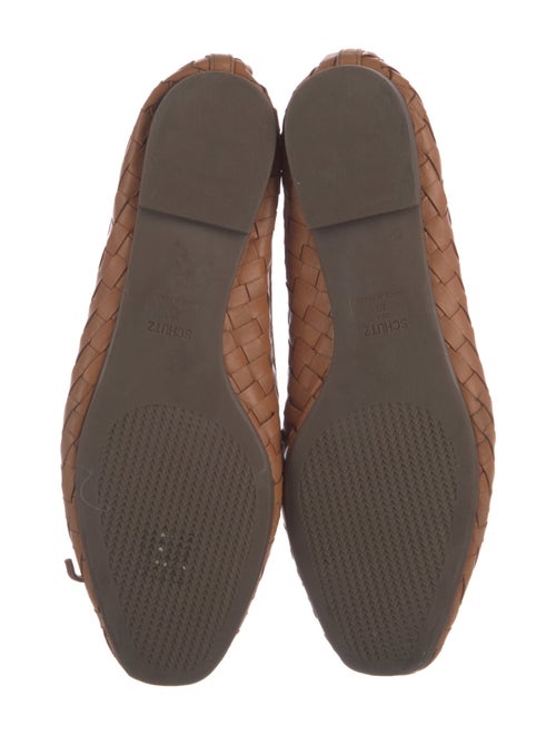Schutz Leather Bow Accents Ballet Flats