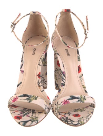 Schutz Floral Print Sandals
