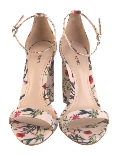 Schutz Floral Print Sandals