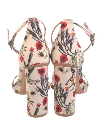 Schutz Floral Print Sandals
