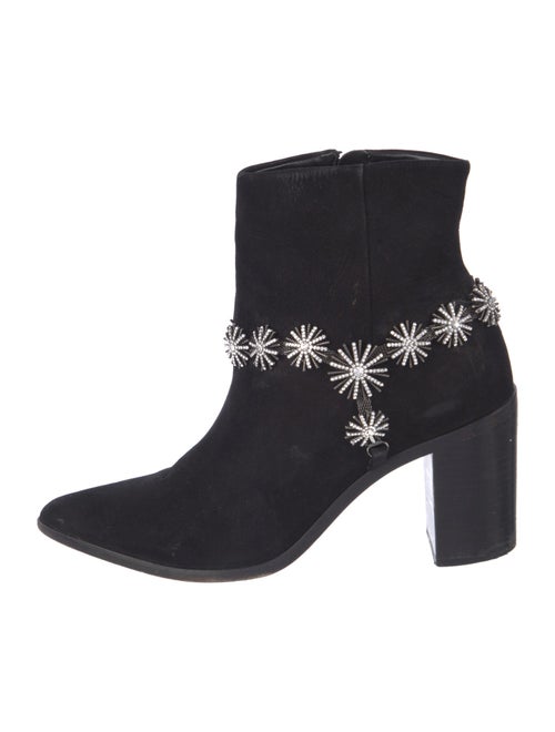 Schutz Suede Crystal Embellishments Boots