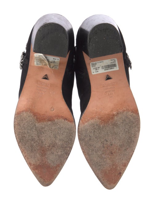 Schutz Suede Crystal Embellishments Boots