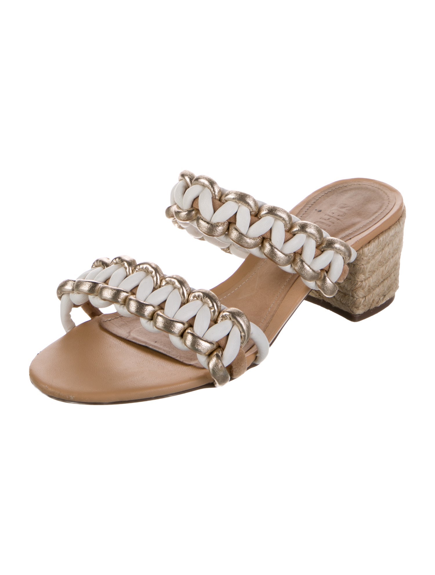 Schutz Leather Slides