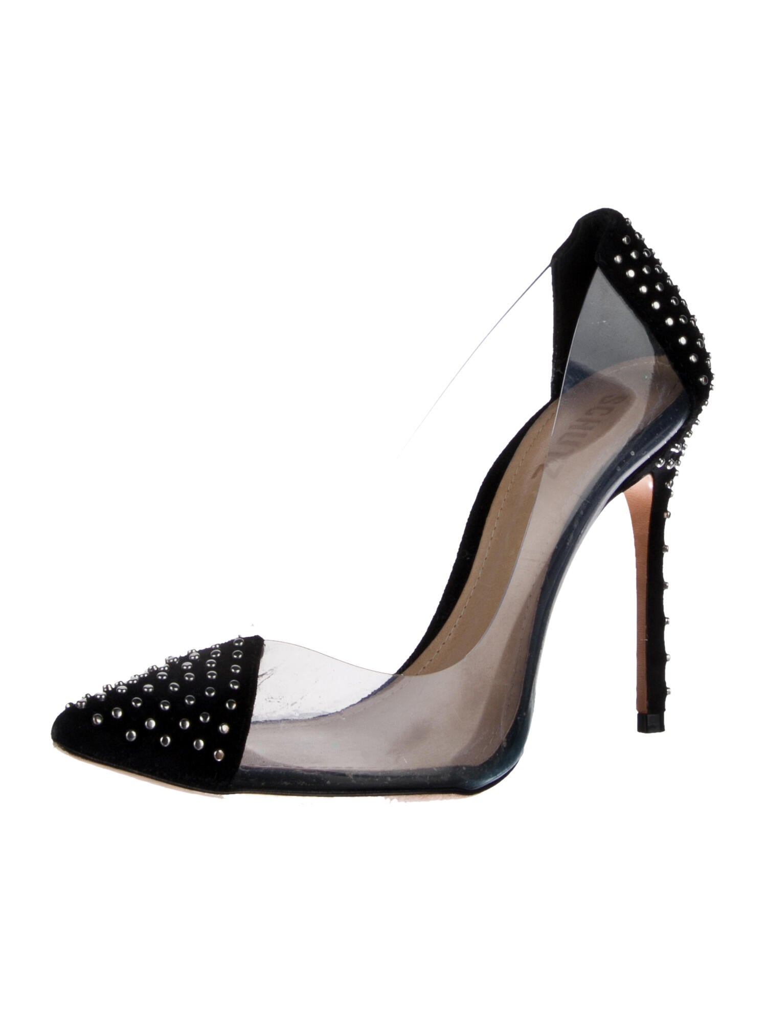 Schutz Suede Studded Accents Pumps