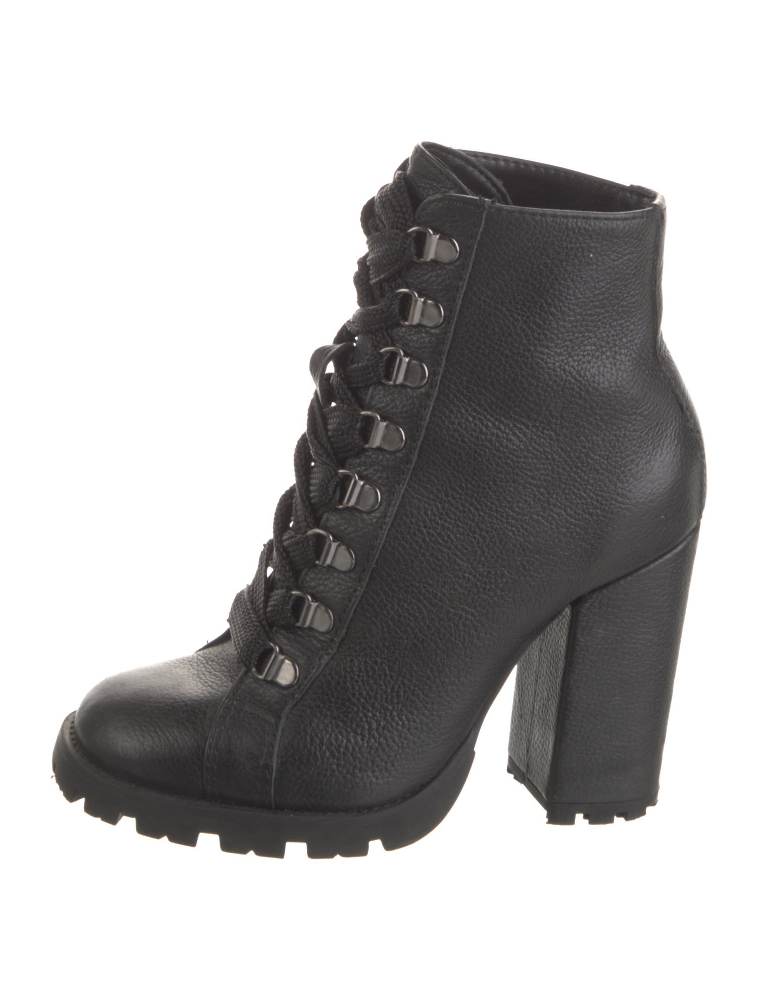 Schutz Leather Lace-Up Boots