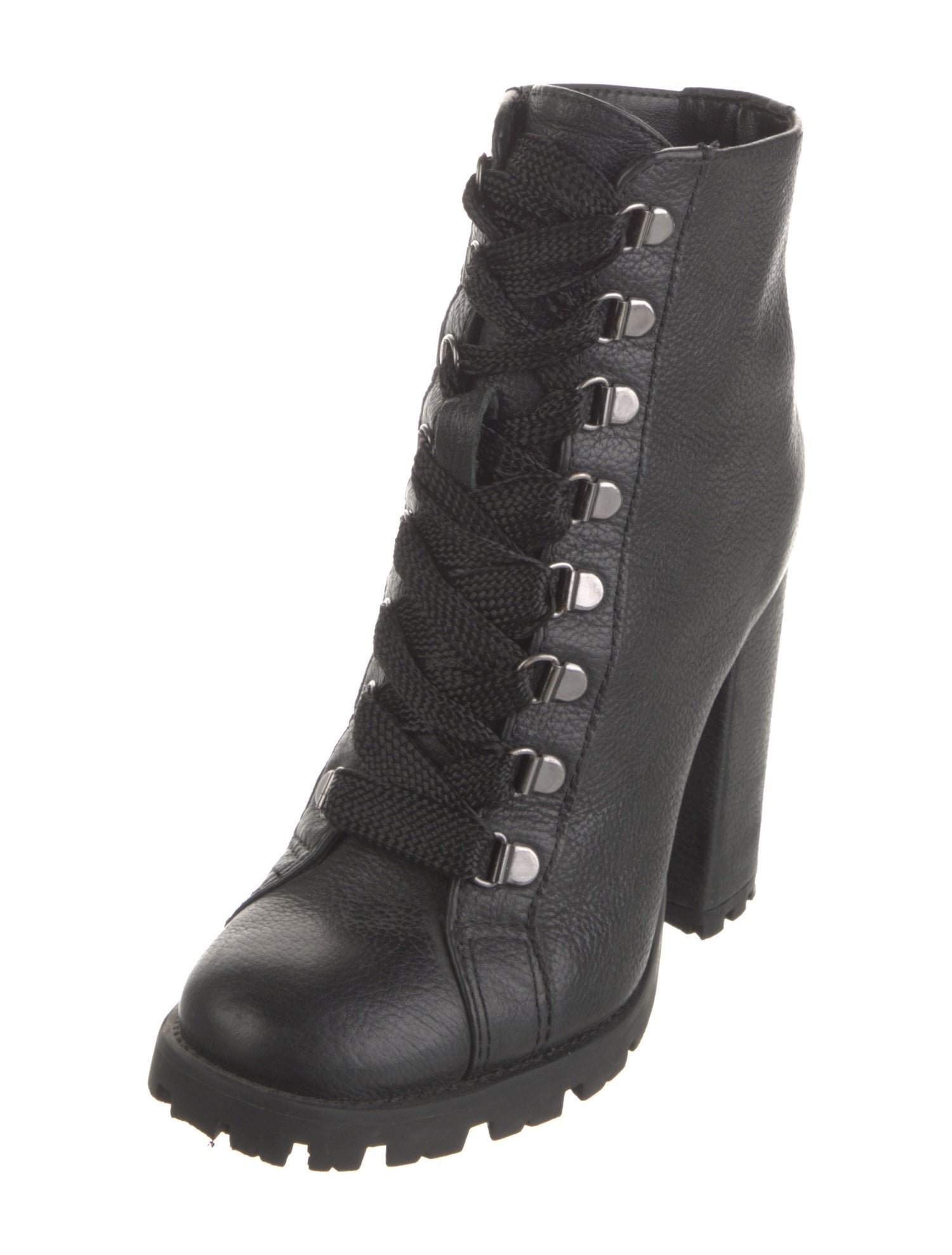 Schutz Leather Lace-Up Boots