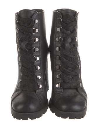 Schutz Leather Lace-Up Boots