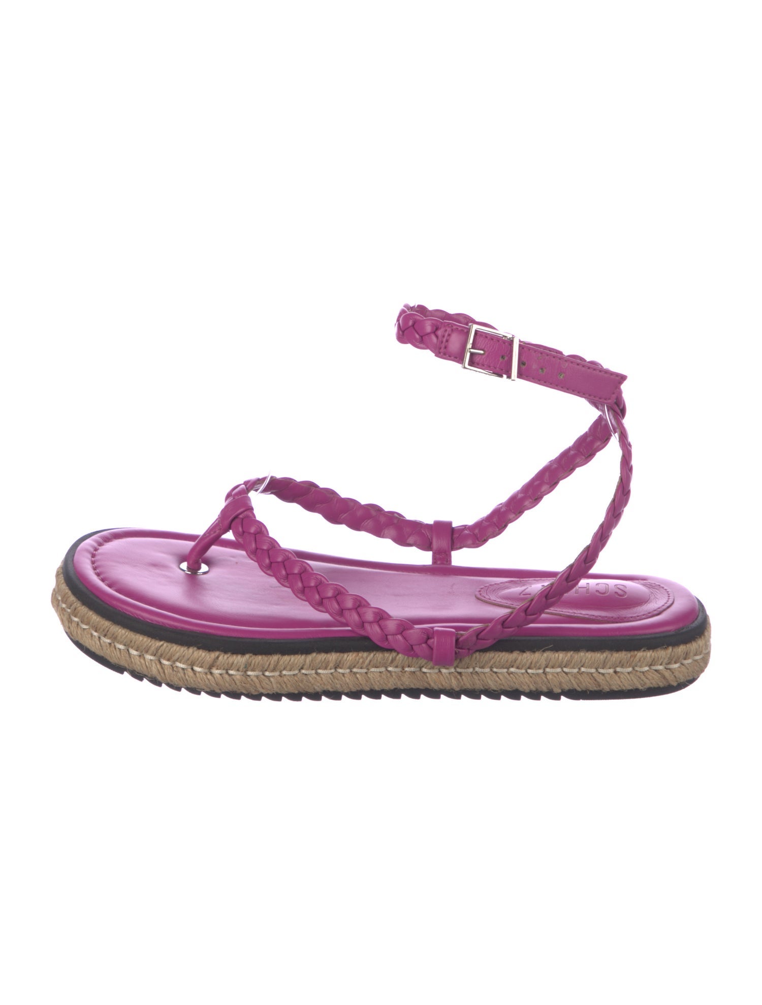 Schutz Jute Braided Accents Gladiator Sandals