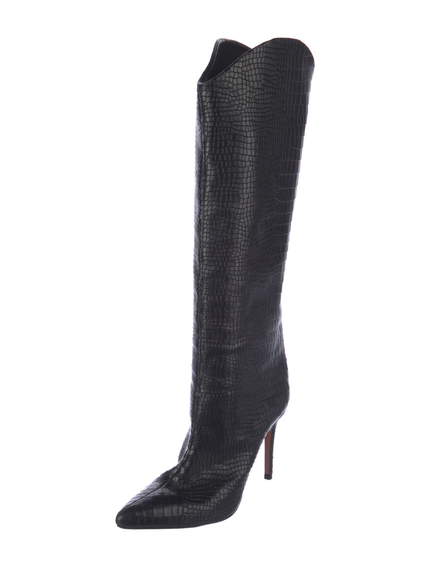 Schutz Embossed Leather Boots