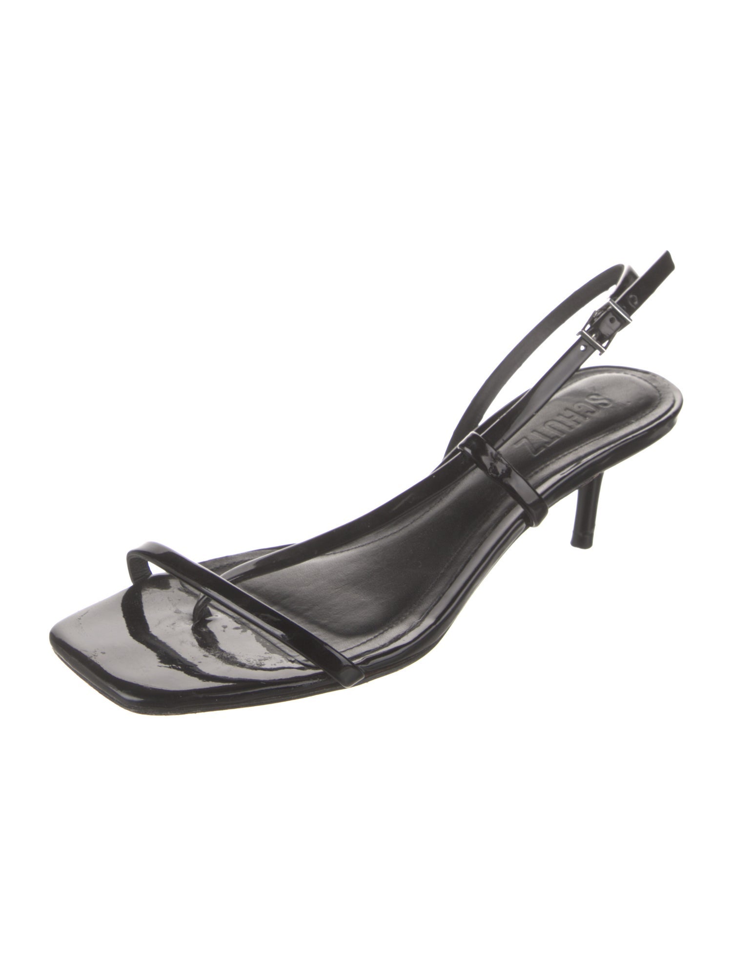 Schutz Patent Leather Slingback Sandals