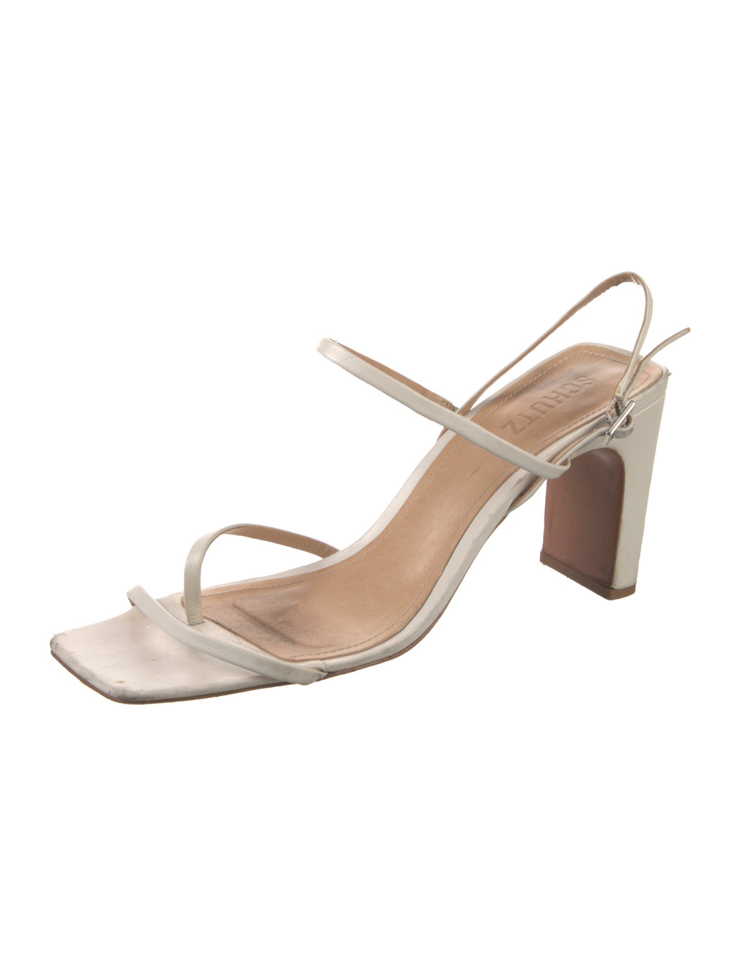 Schutz Leather Slingback Sandals