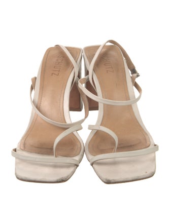 Schutz Leather Slingback Sandals