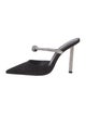 Schutz Suede Crystal Embellishments Mules