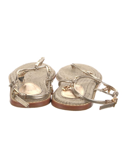 Schutz Leather T-Strap Sandals