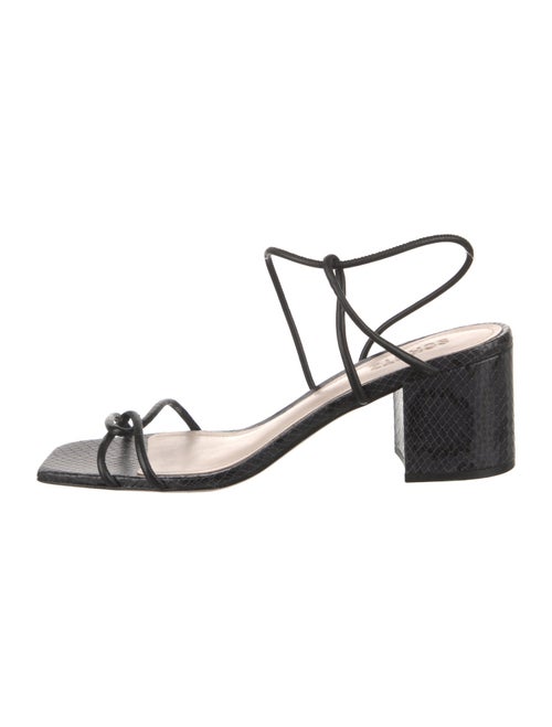 Schutz Embossed Leather Sandals