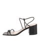 Schutz Embossed Leather Sandals