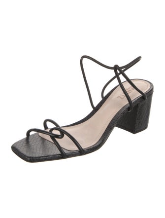 Schutz Embossed Leather Sandals