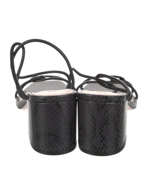 Schutz Embossed Leather Sandals