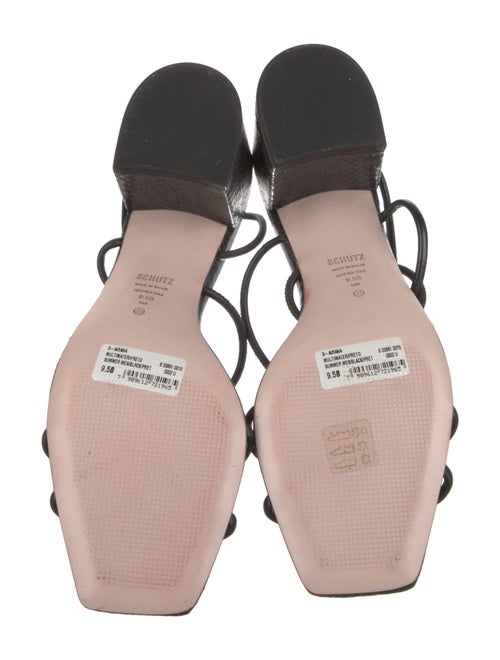 Schutz Embossed Leather Sandals