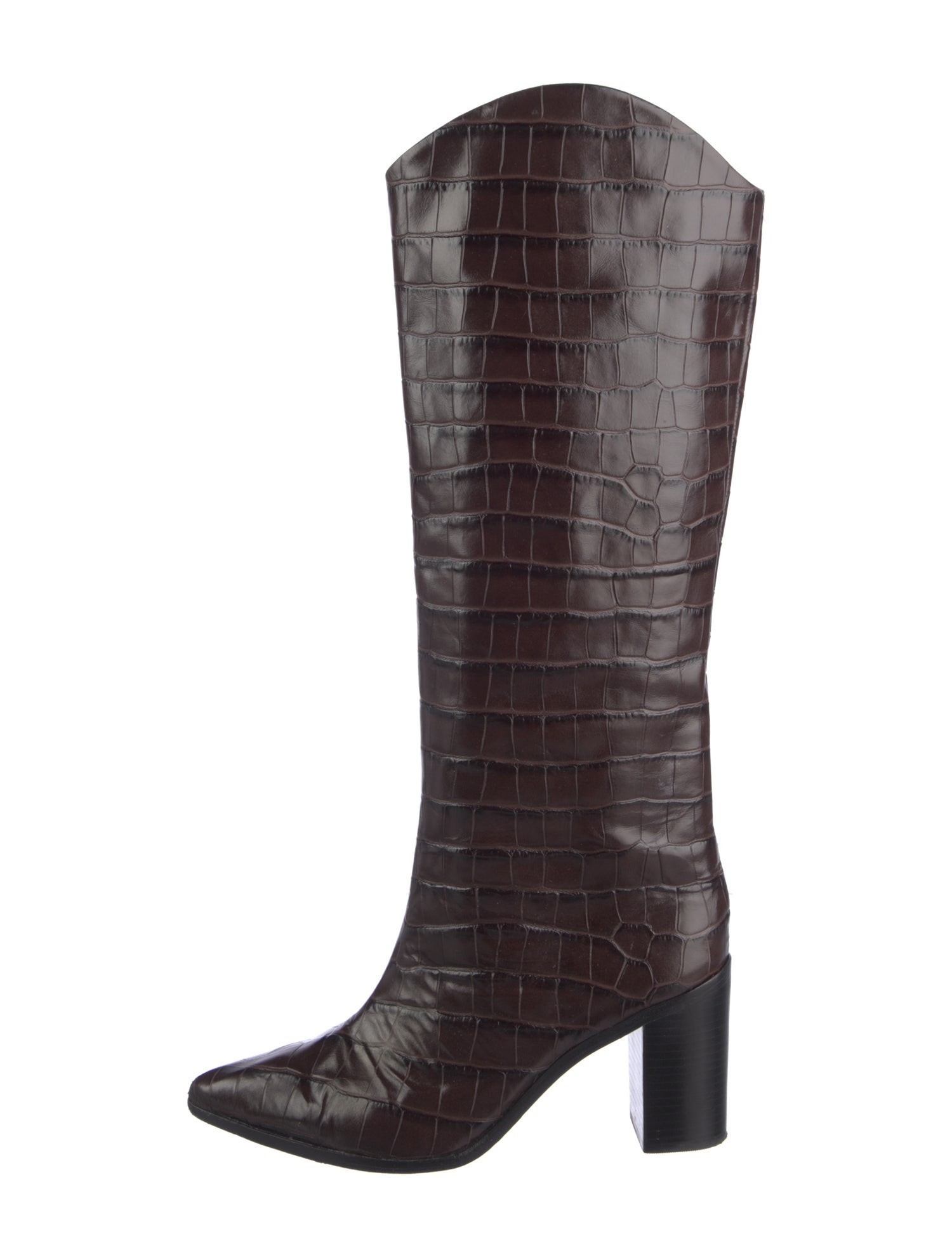 Schutz Embossed Leather Boots