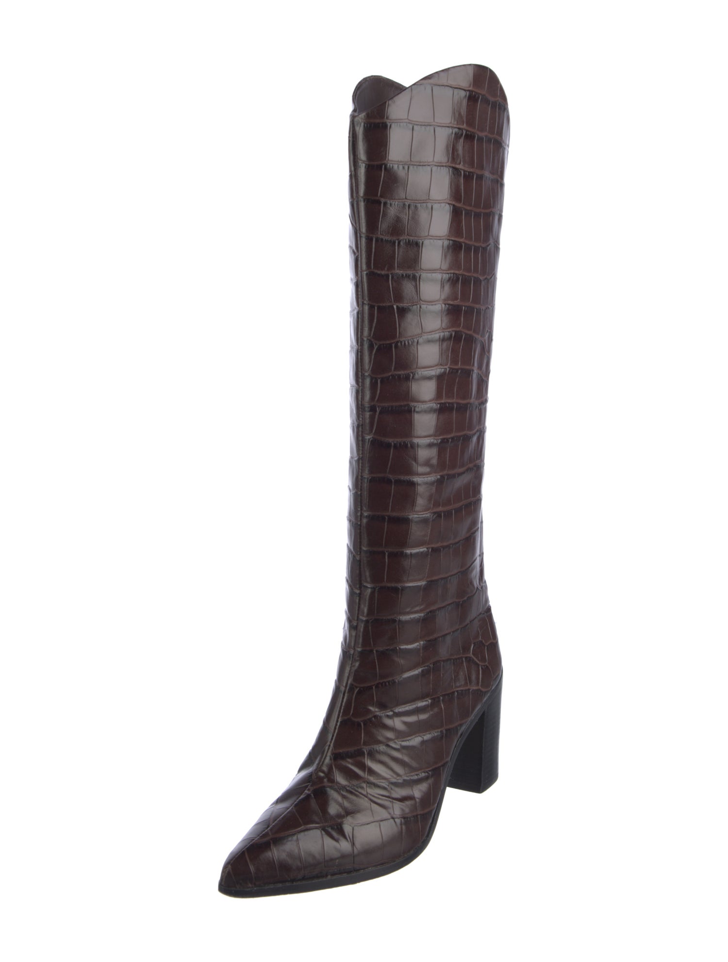 Schutz Embossed Leather Boots
