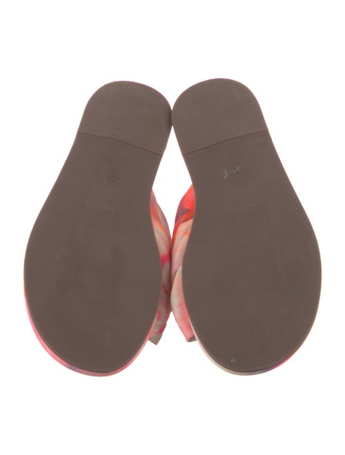 Schutz Leather Tie-Dye Print Slides