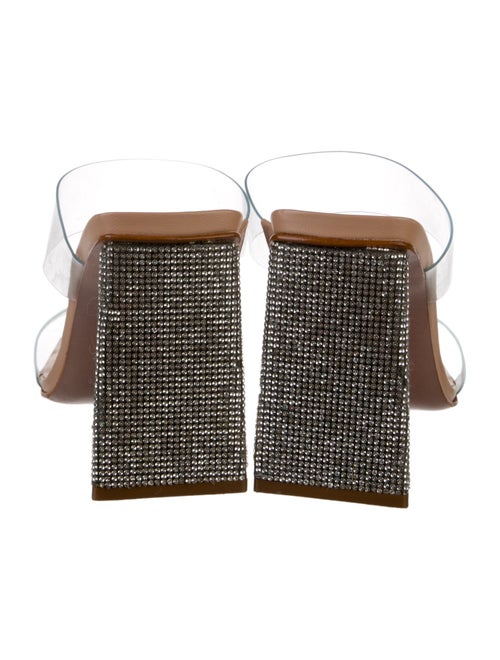 Schutz Crystal Embellishments Slides