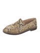 Schutz Embossed Leather Animal Print Loafers