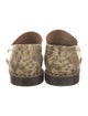 Schutz Embossed Leather Animal Print Loafers