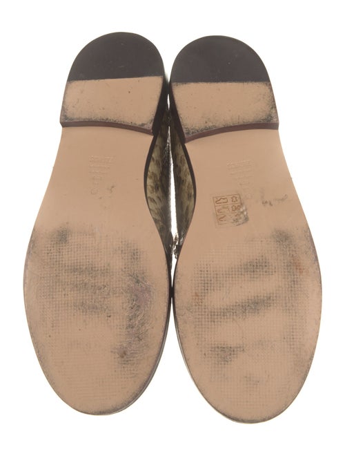 Schutz Embossed Leather Animal Print Loafers